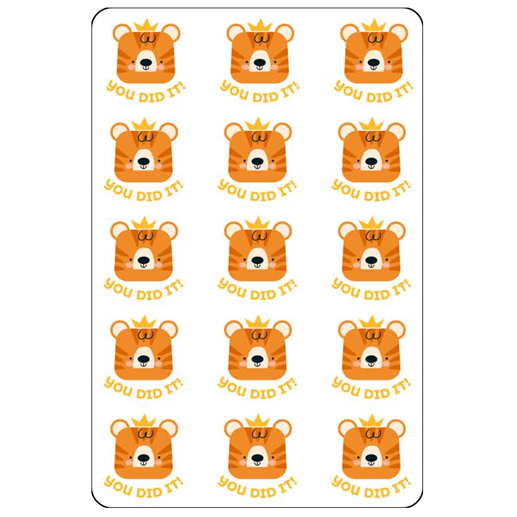 sticky stickers Animal sticker pack of 8 stickers at Treppie