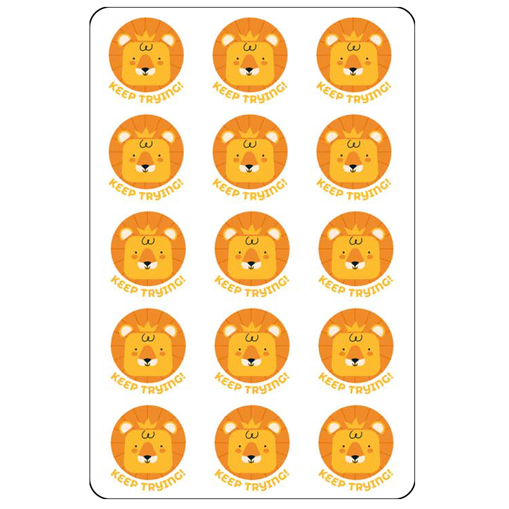 Jungle Animals Encouragement Sticker Pack